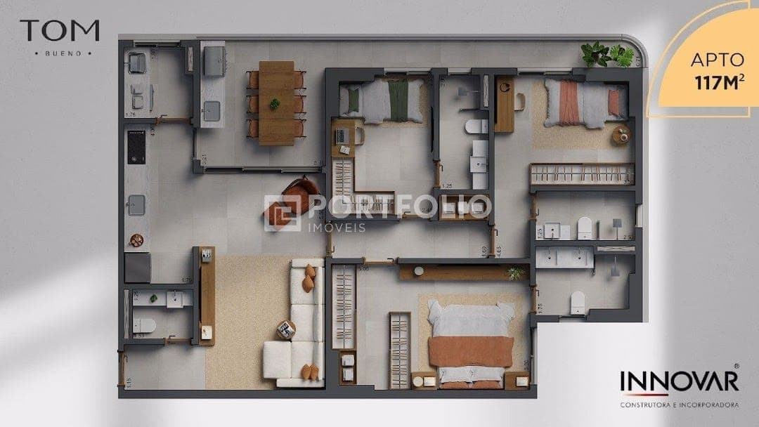 Apartamento com 3 dormitórios à venda, 117 m² por R$ 1.399.000,00 - Setor Bueno - Goiânia/GO