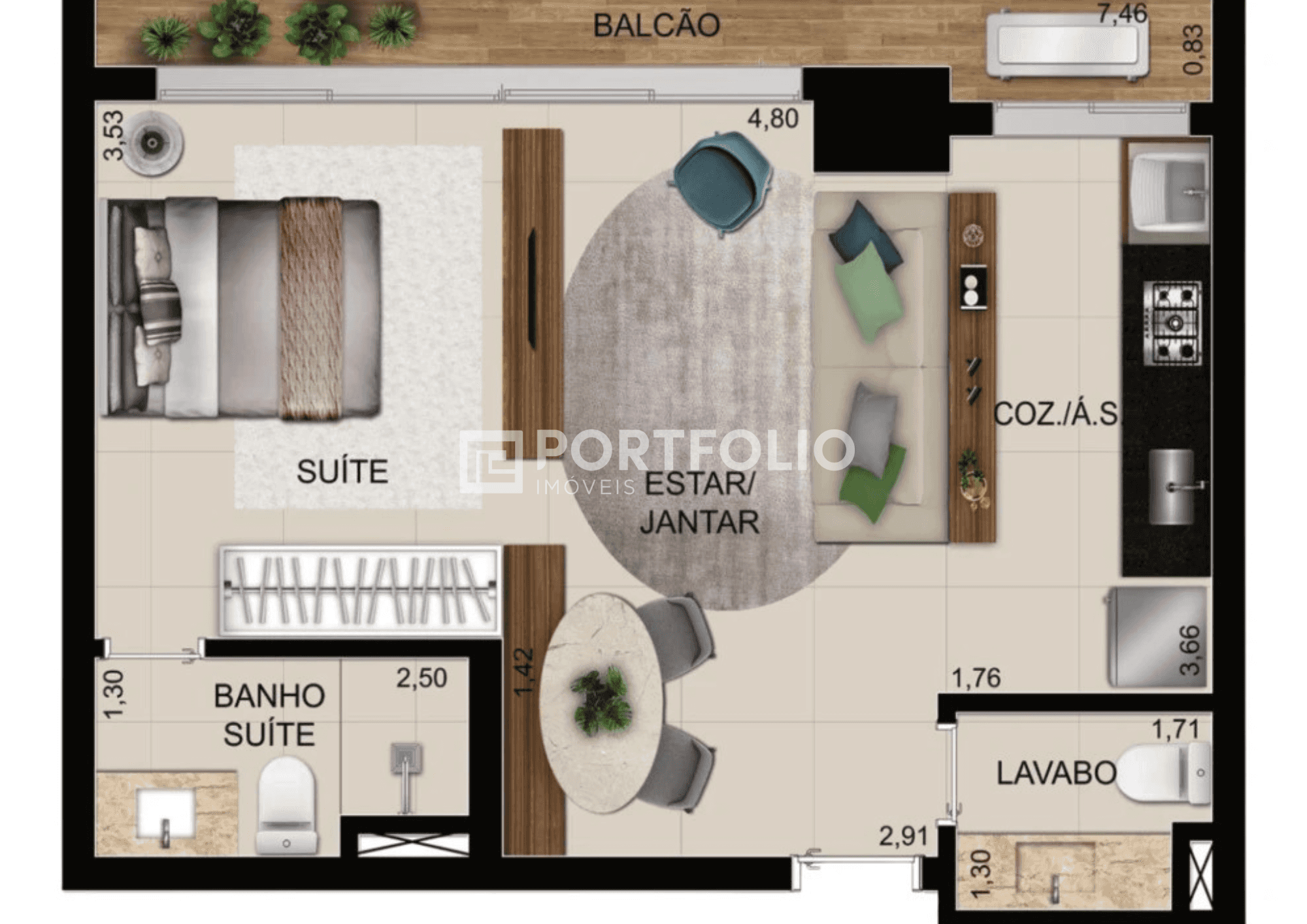 Apartamento a venda possui 47 m² com 1 quarto em Serrinha - Goiânia - GO
